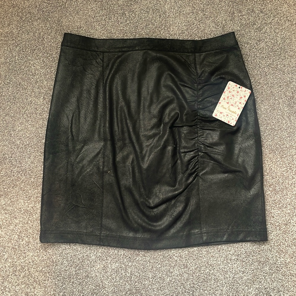 Free people faux leather skirt. NWT